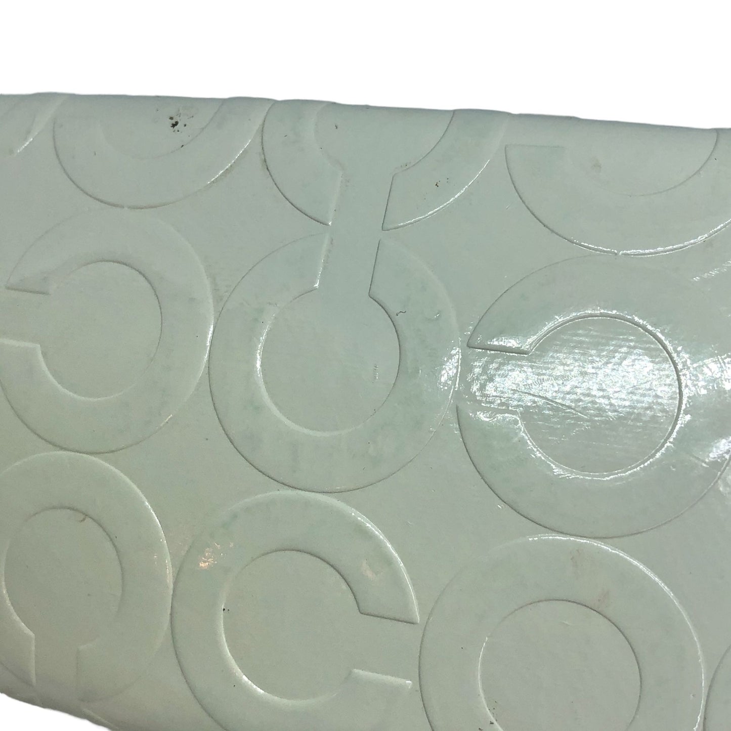 Coach Authentic White Eyeglass Case 7" long hard shell Preowned