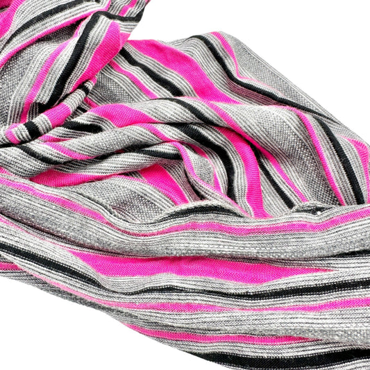 Lane Bryant Active Infiniti Scarf One Size Gray Black Hot Pink Stretchy 86x20