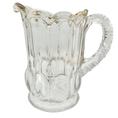 Michigan No 15077 EAPG Glass Pitcher Scalloped Gold Tint Vtg Childrens Tableware
