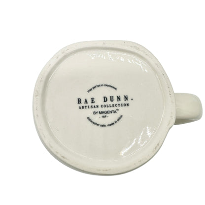 Rae Dunn Aristan Collection 20 oz Mug ORAR Spanish for PRAY White w Black NEW