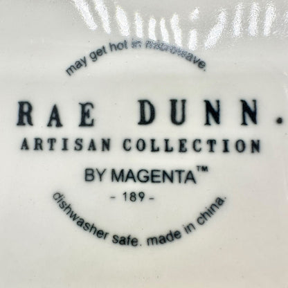 Rae Dunn Aristan Collection 20 oz Mug ORAR Spanish for PRAY White w Black NEW