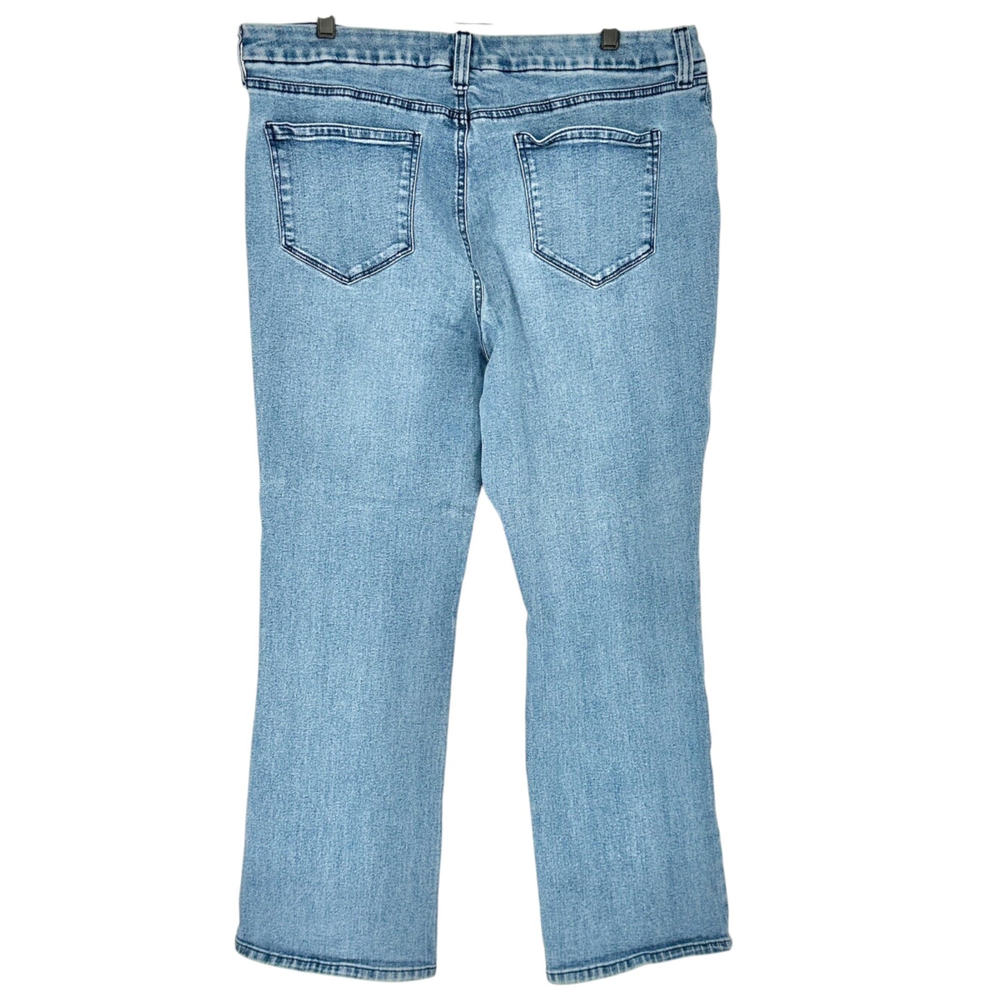 EVRI Denim Jeans Womens 18W Button Fly High Rise Bootcut Light Wash Vintage Look