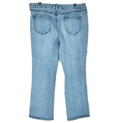 EVRI Denim Jeans Womens 18W Button Fly High Rise Bootcut Light Wash Vintage Look