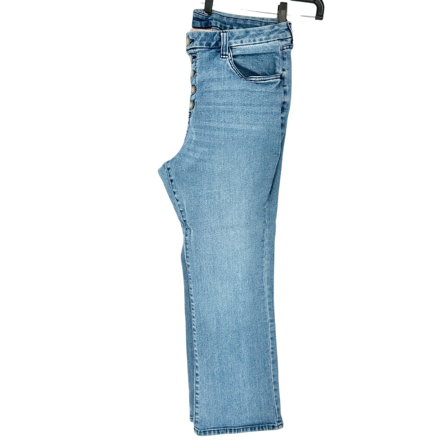 EVRI Denim Jeans Womens 18W Button Fly High Rise Bootcut Light Wash Vintage Look
