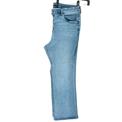 EVRI Denim Jeans Womens 18W Button Fly High Rise Bootcut Light Wash Vintage Look
