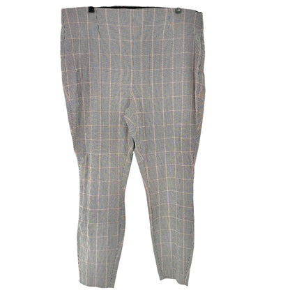 EVRI Pants Womens 2X Houndstooth Plaid Pull-On Stretch Classic Timeless Design