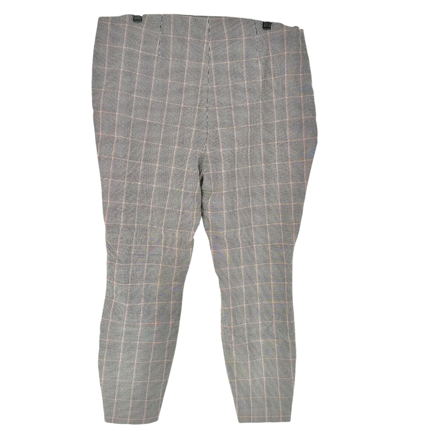 EVRI Pants Womens 2X Houndstooth Plaid Pull-On Stretch Classic Timeless Design