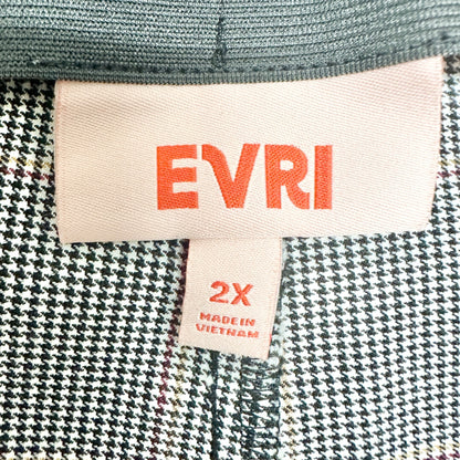 EVRI Pants Womens 2X Houndstooth Plaid Pull-On Stretch Classic Timeless Design