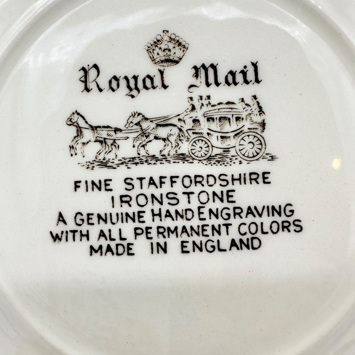 Royal Mail Fine Staffordshire Ironstone Bread Plate 6" England