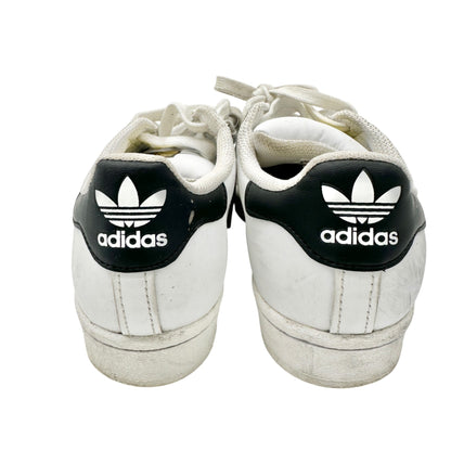 Adidas Superstar Sneakers Womens Sz 4 US White Black Stripes Shell Toe Vtg Style