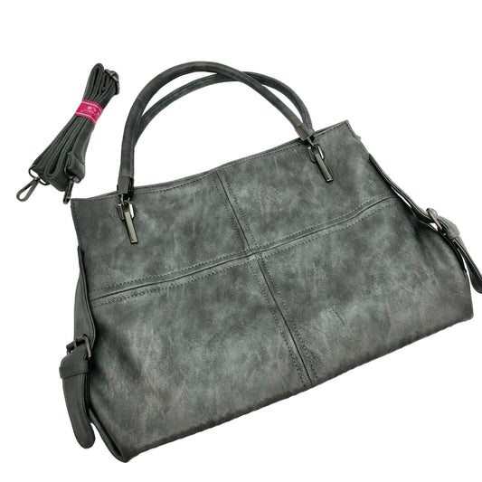 All Fancy Gray Tote Bag W Optional Strap Several Pockets Inside and Out