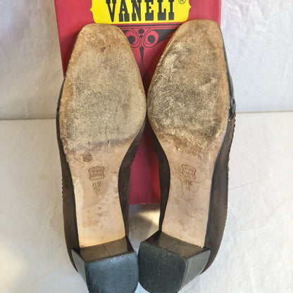 Vintage VANELi Realyna Tmoro Suede/PT Wingtip Women's Pumps 8 1/2 N