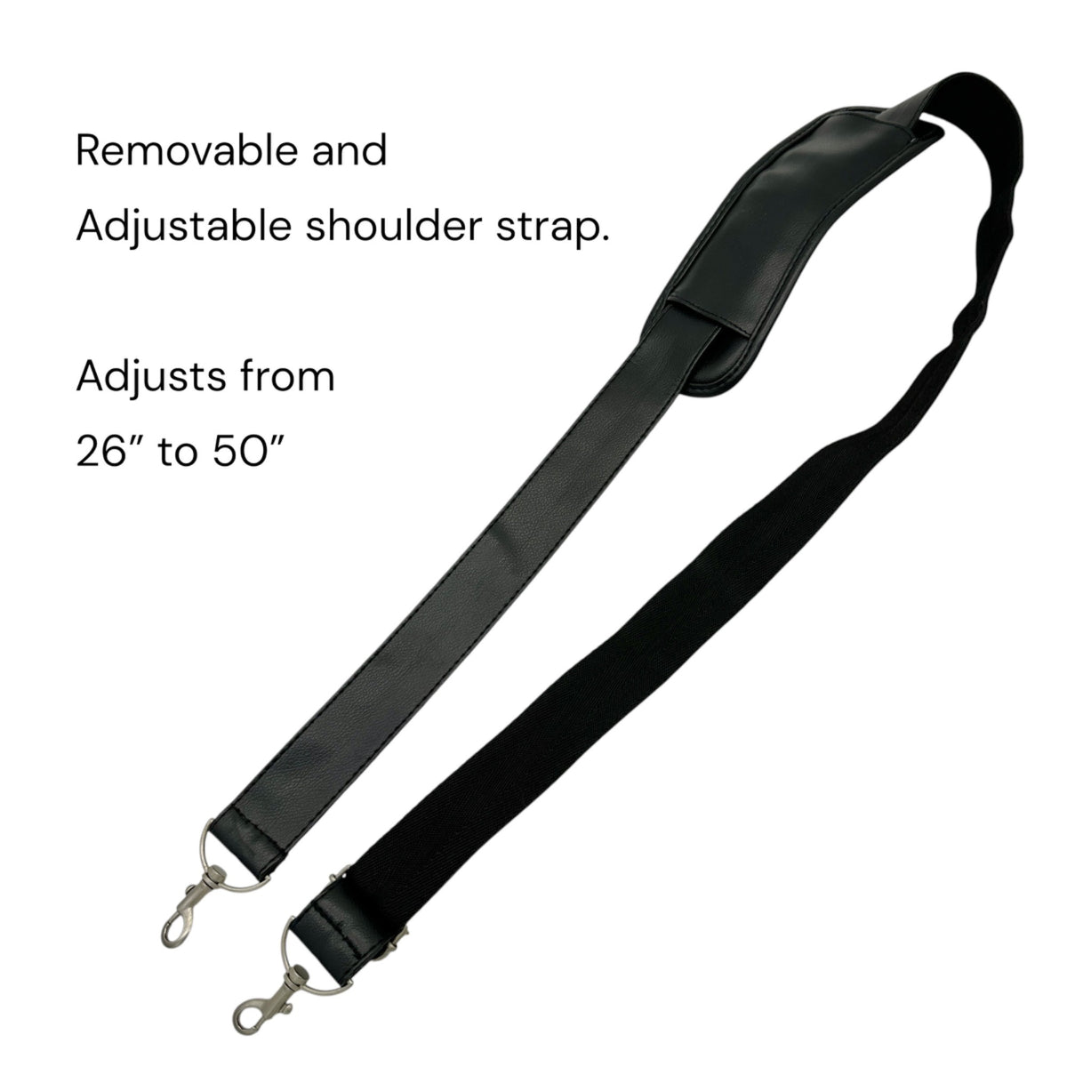 Genuine Leather Mens Messenger Bag Briefcase Attache Black Adj Shoulder Strap
