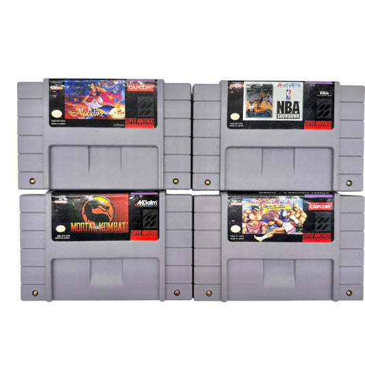 SNES Cartridge Lot of 4 Games Nostalgic 1990s Bundle Vintage Super Nintendo