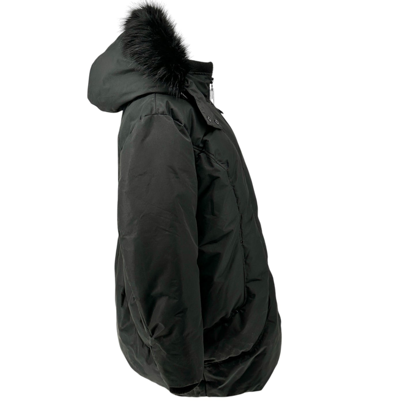 HFX Winter Parka Coat Womens 1X Black Detachable Hood Faux Fur Trim