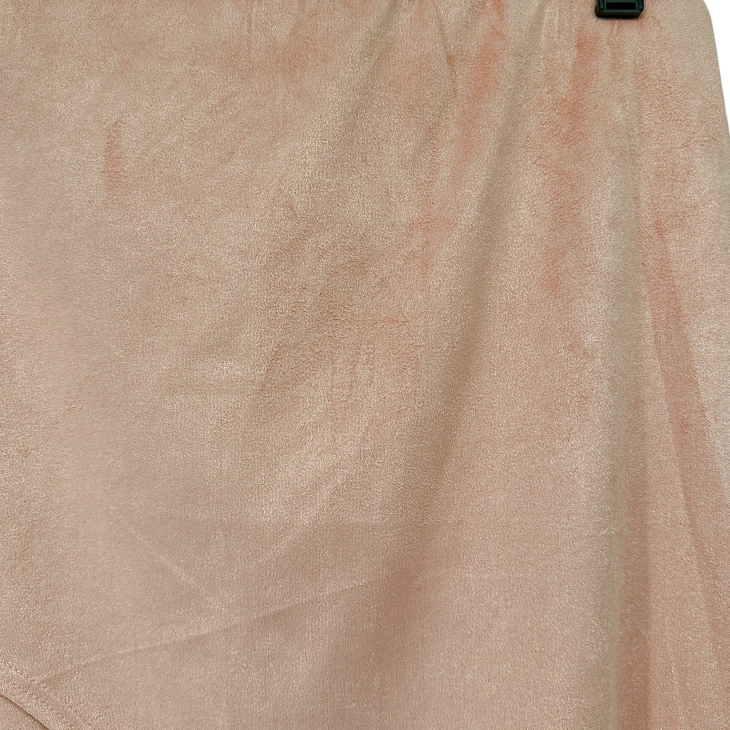 Madrag Midi Skirt Womens L Pink Suede Unique Kick Pleat Design Poly Spandex NWT