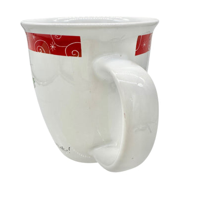 Candy Cane Holiday Martini Mug 12 Oz By Kane Home White Red Ceramic Festive