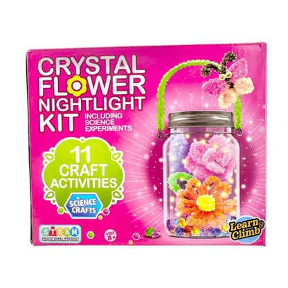 Crystal Flower Nightlight Kit With 11 Fun Kids Science Activities by Learn & Climb