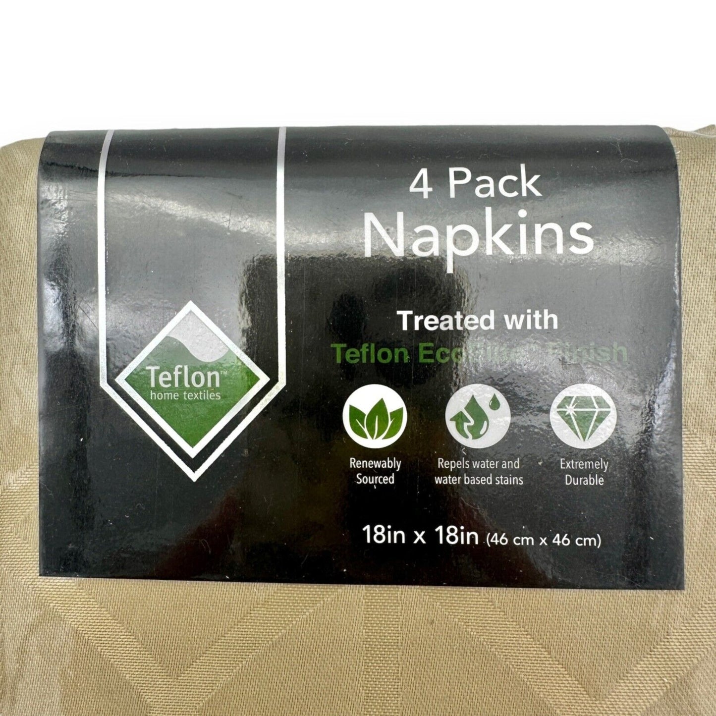 Set of 12 Napkins 18 x 18 inch Gold 3 packs of 4 NIP