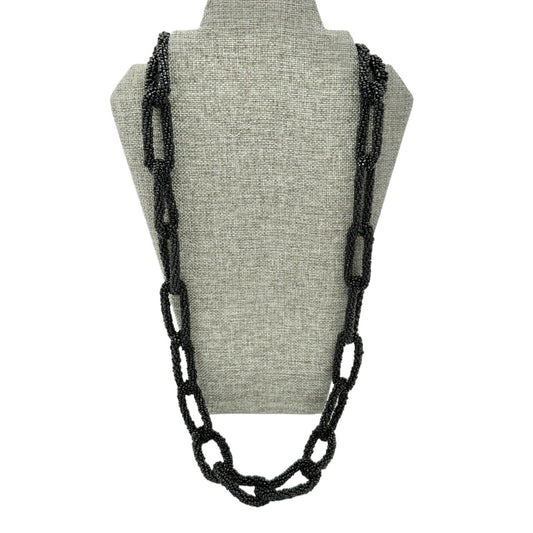 Necklace 18.5 inch Black Bead Chain Link