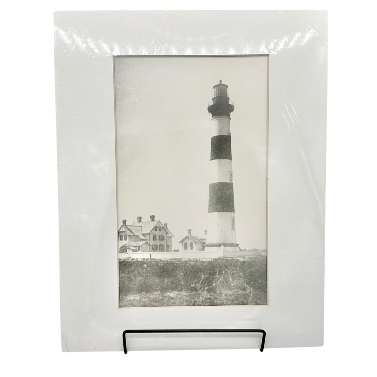 Morris Island Lighthouse Historic Print Steele Studio 14x11 Charleston SC B&W