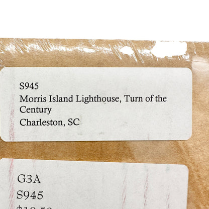Morris Island Lighthouse Historic Print Steele Studio 14x11 Charleston SC B&W