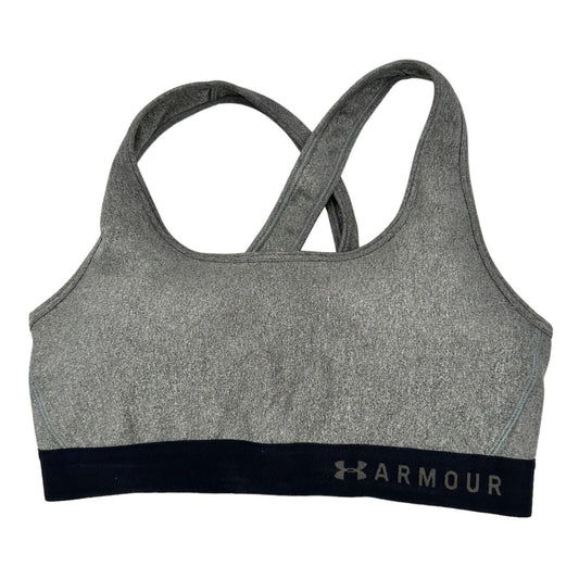 Under Armour Large Compression Sports Bra Gray and Black