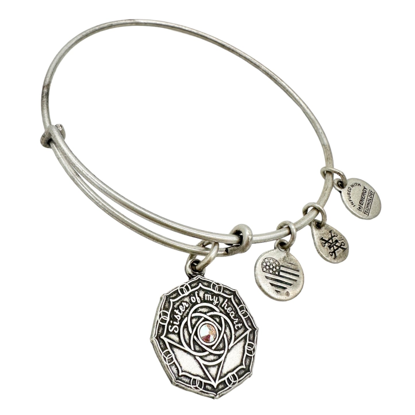 Alex and Ani Bracelet 2017 Bridesmaid Sister of My Heart Silvertone