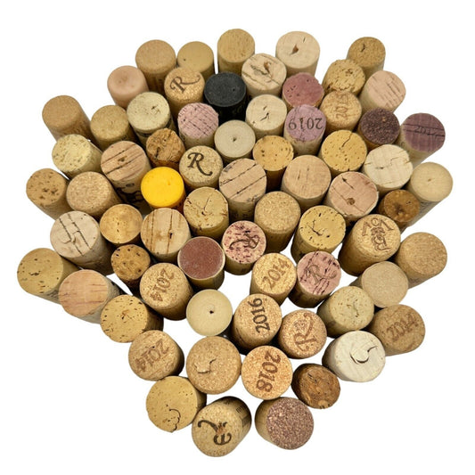 Bundle of 66 Assorted Wine Bottle Corks for Craft Projects