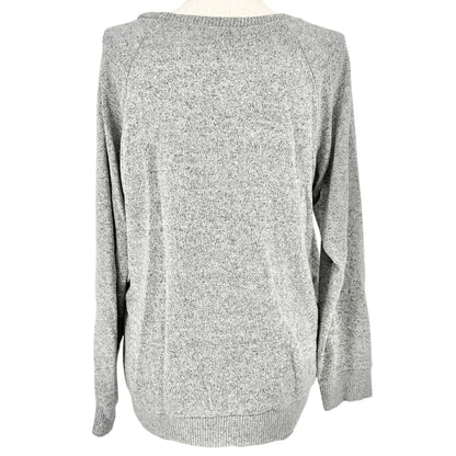 Torrid 2 Sweater Super Soft Plush Gray w Pearl Silver Bead Embellishments 18/20