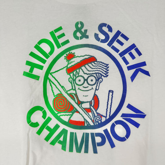 Wheres Waldo? T-Shirt XXL (18) Hide & Seek Champion White SS Cotton