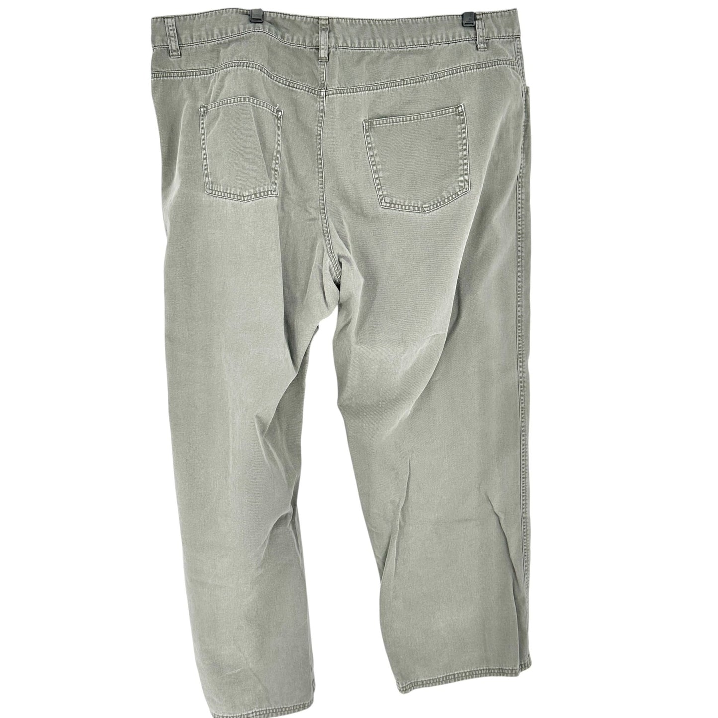 Basic Editions Pants Womens 22W Stone Gray Cotton Casual Relaxed Fit