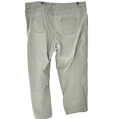 Basic Editions Pants Womens 22W Stone Gray Cotton Casual Relaxed Fit
