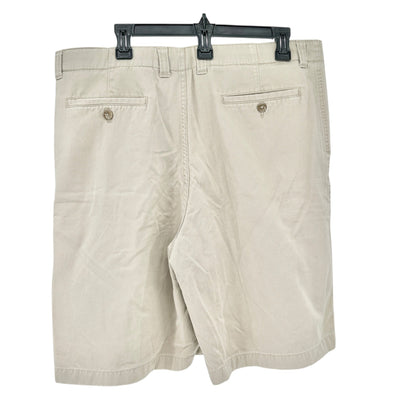 Club Room Shorts Mens Size 38 Light Khaki Cotton Flat Front