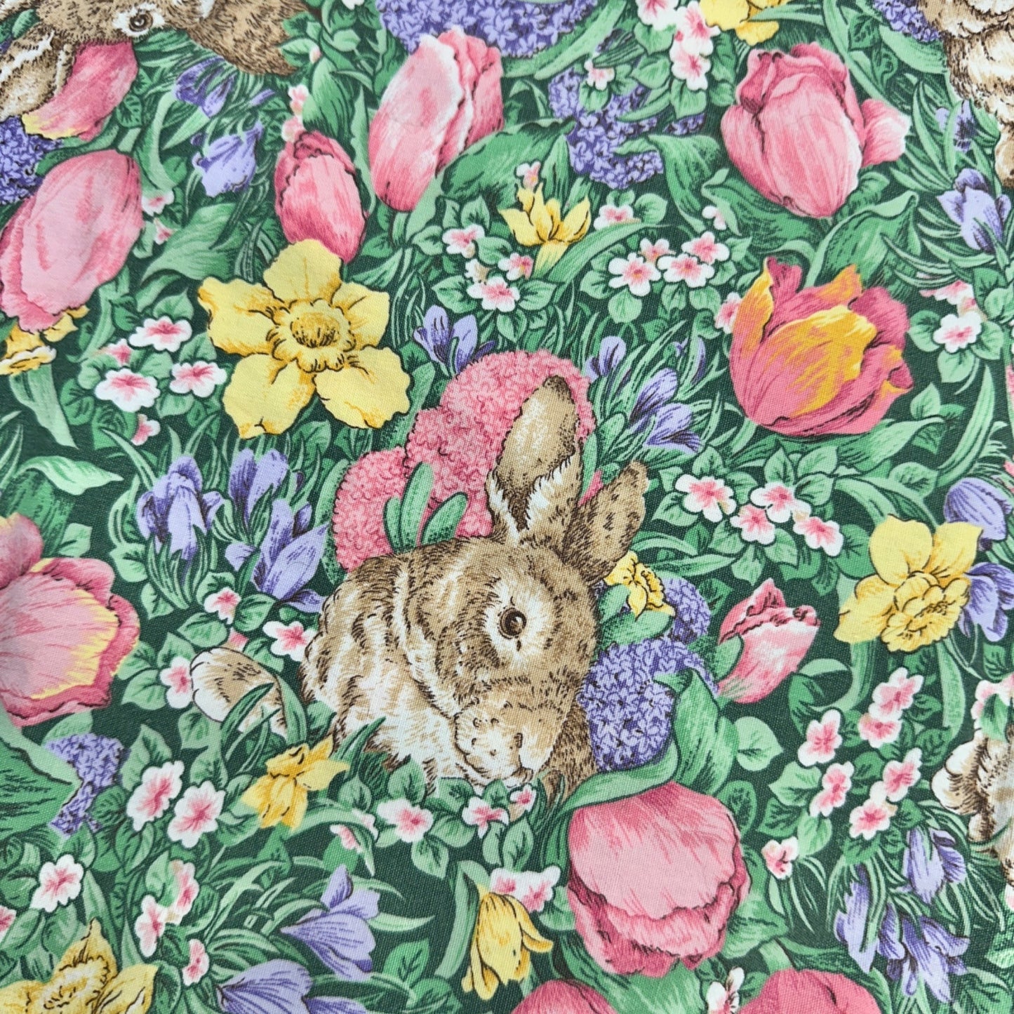 Handmade Pillowcase Floral Bunny Garden Spring Easter 32.5" x 23.25"