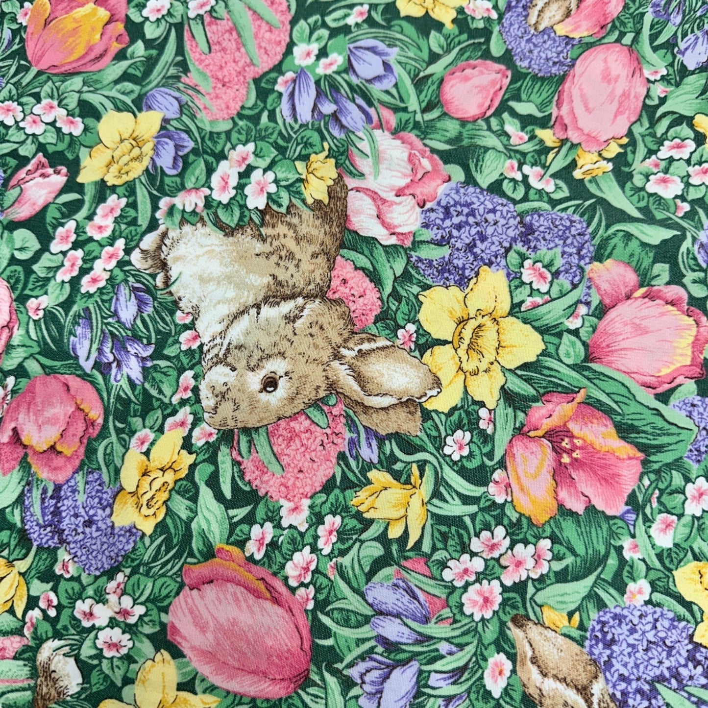 Handmade Pillowcase Floral Bunny Garden Spring Easter 32.5" x 23.25"