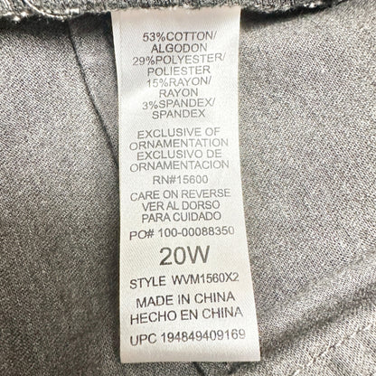 Democracy AbSolution Pants Womens 20W Brown Cotton Blend Stretch Tapered Fit