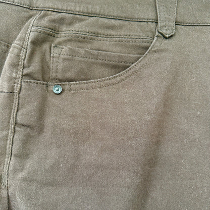 Democracy AbSolution Pants Womens 20W Brown Cotton Blend Stretch Tapered Fit