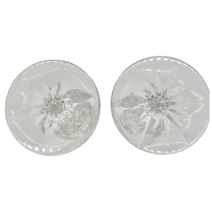 Set of 2 Vintage Taper Crystal Candle Holders 6.5 inch EUC