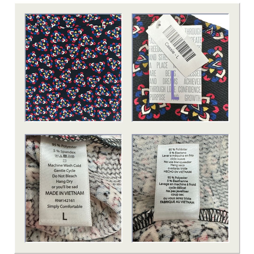 LuLaRoe Cassie Bundle of 3 Womens L Skirts Pencil Multicolor NWT