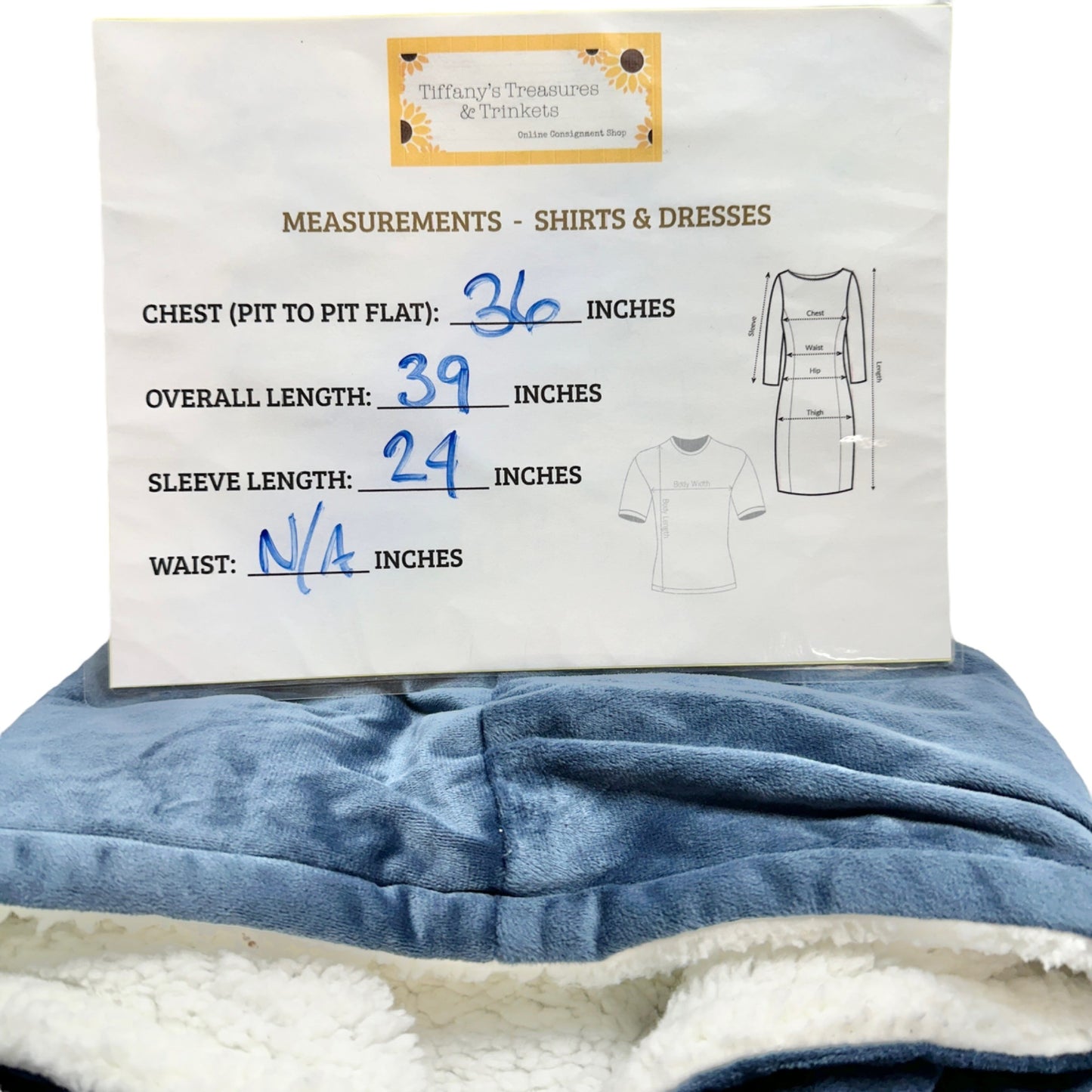 The Comfy Original The Blanket You Wear Blue Fleece Lined