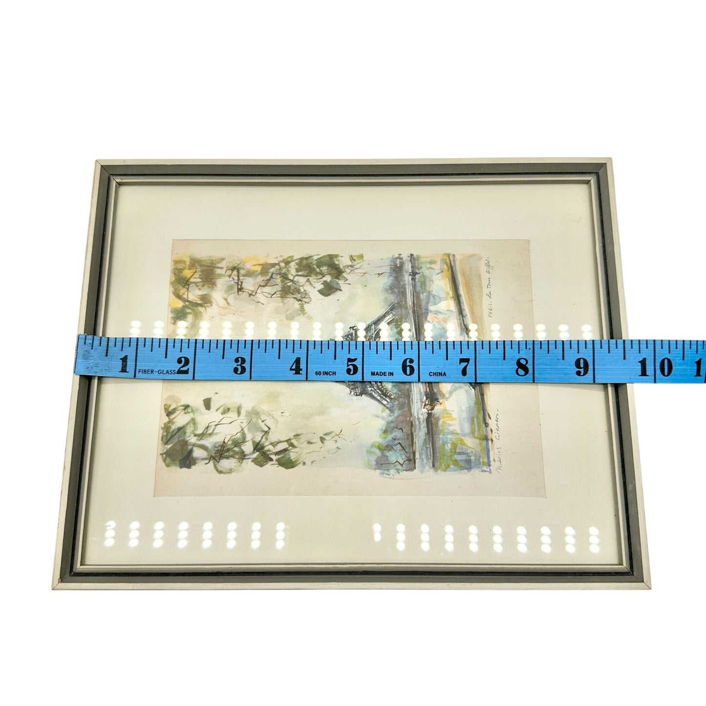 Framed Artwork Paris La Tour Eiffel By Marius Girard 9.5 X 7.5 Frame