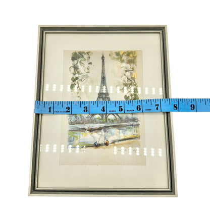 Framed Artwork Paris La Tour Eiffel By Marius Girard 9.5 X 7.5 Frame