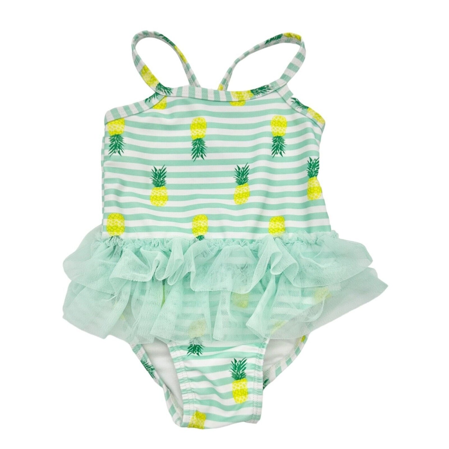 Target Baby 6-9 mos Swimsuit Lime Green with Pineapple Design