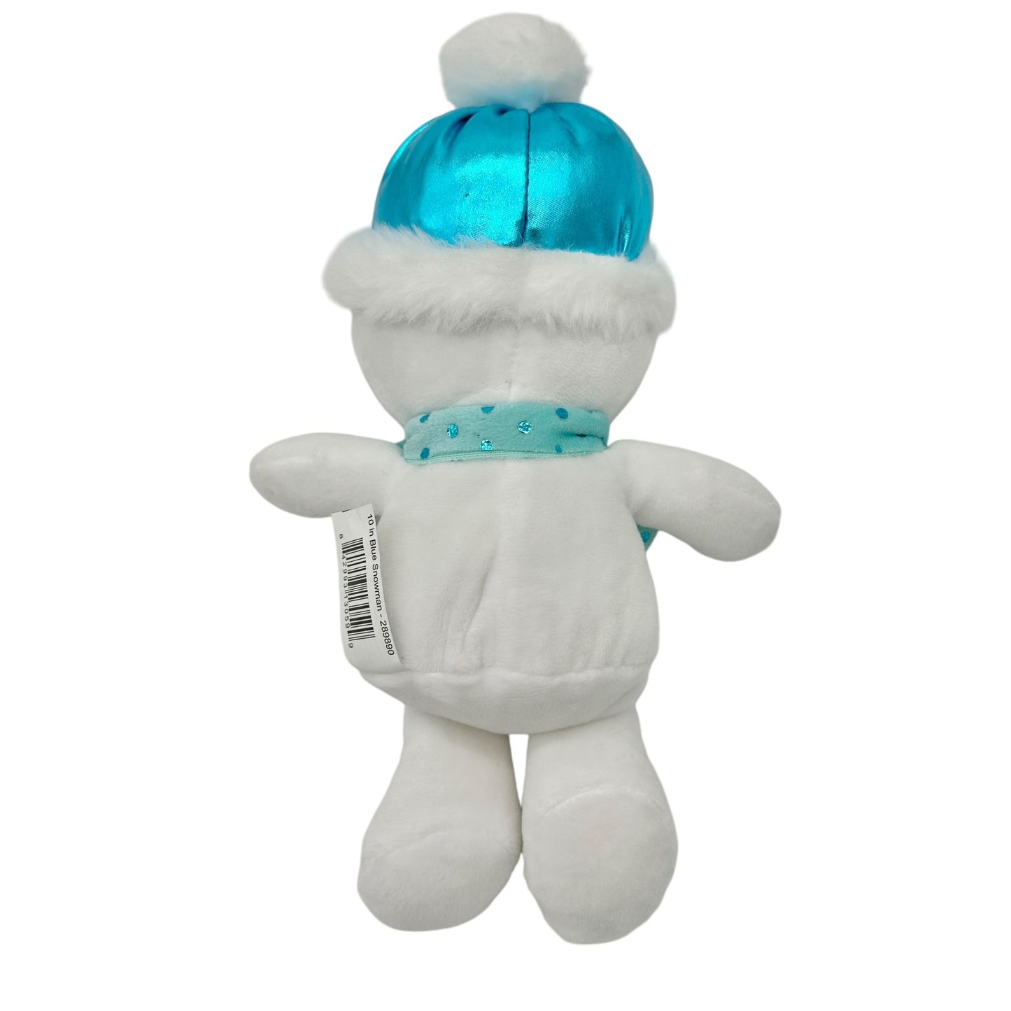 Walmart Snowman Plush Toy 10" With Blue Hat Scarf All Ages Polyester Fiber