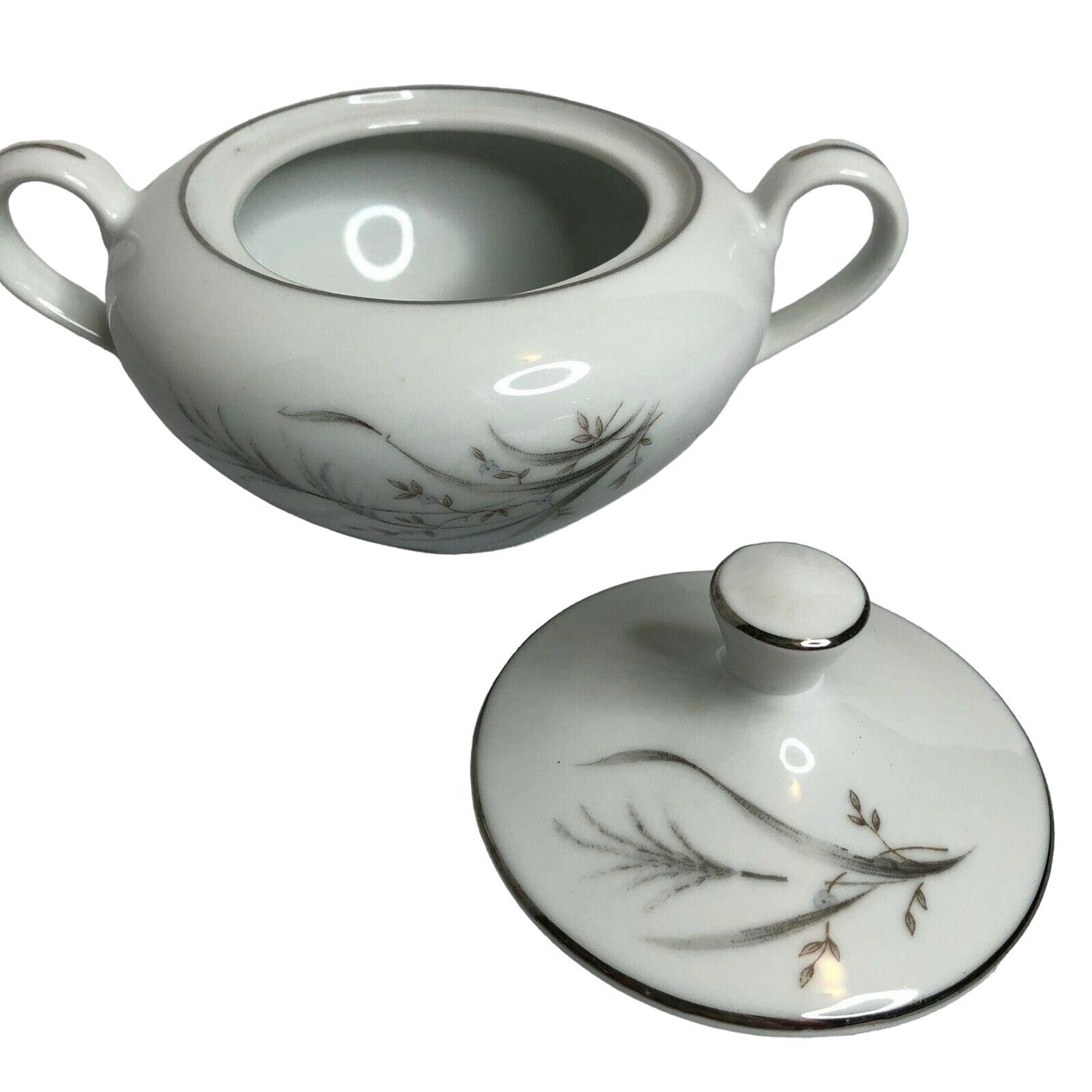 Vintage Castlecourt Wheat Spray Japan China Sugar Bowl and Creamer EUC
