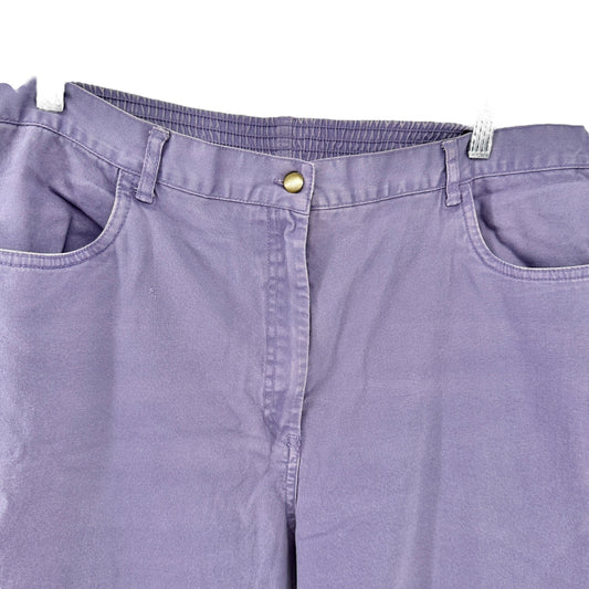 Blair Jeans Womens 18W Lavender Lightweight Stretch Denim Elastic Waist Pockets