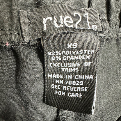 Rue21 Pants Women's XS Black Stretch Knit Elastic Waist Side Pockets