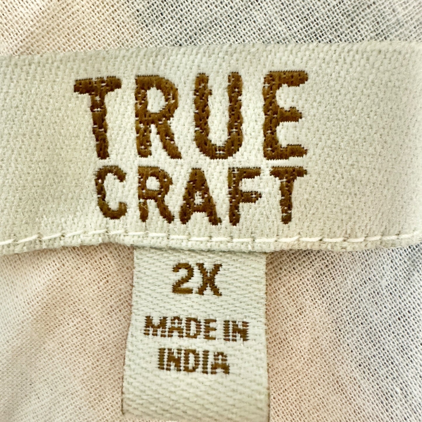 True Craft Dress 2X Multicolor Chevron Stripe Sleeveless w Pockets Cotton Lined