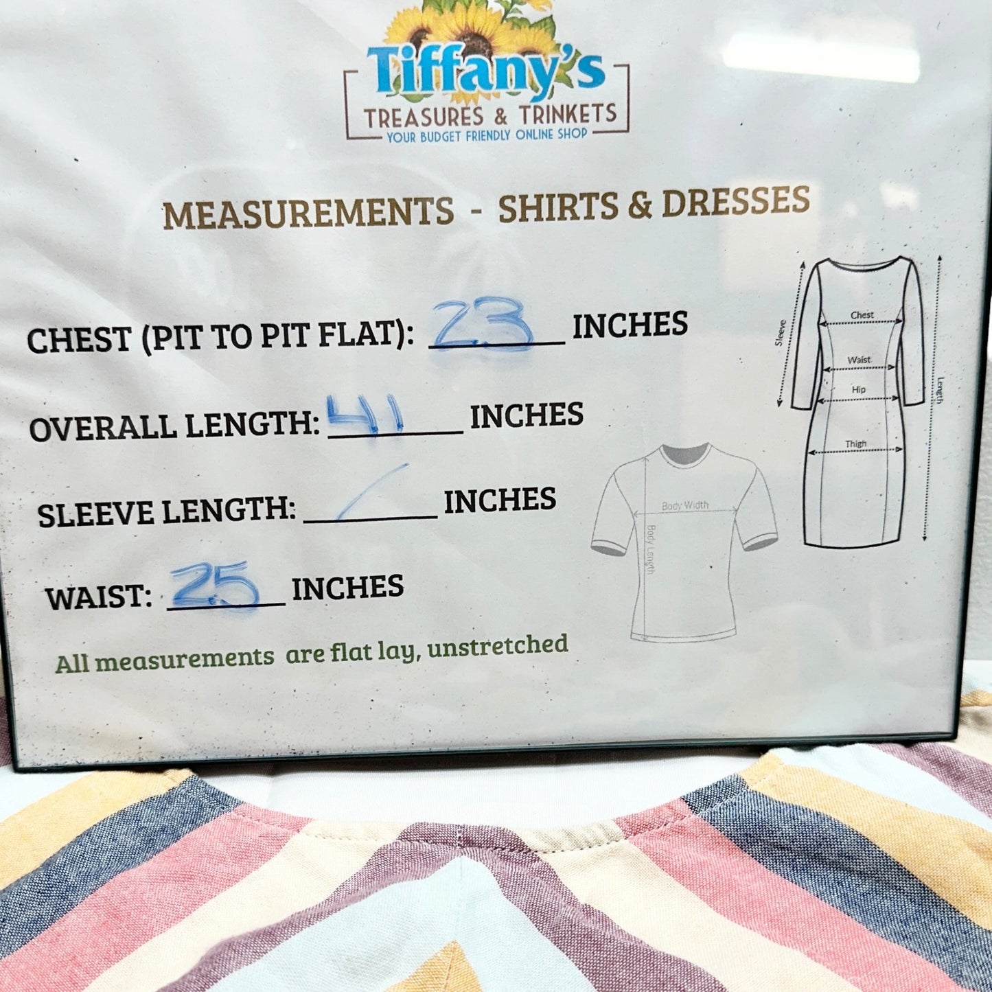 True Craft Dress 2X Multicolor Chevron Stripe Sleeveless w Pockets Cotton Lined